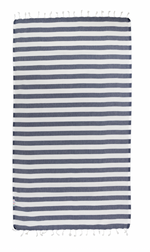 Turkish Towel - Navy/ White