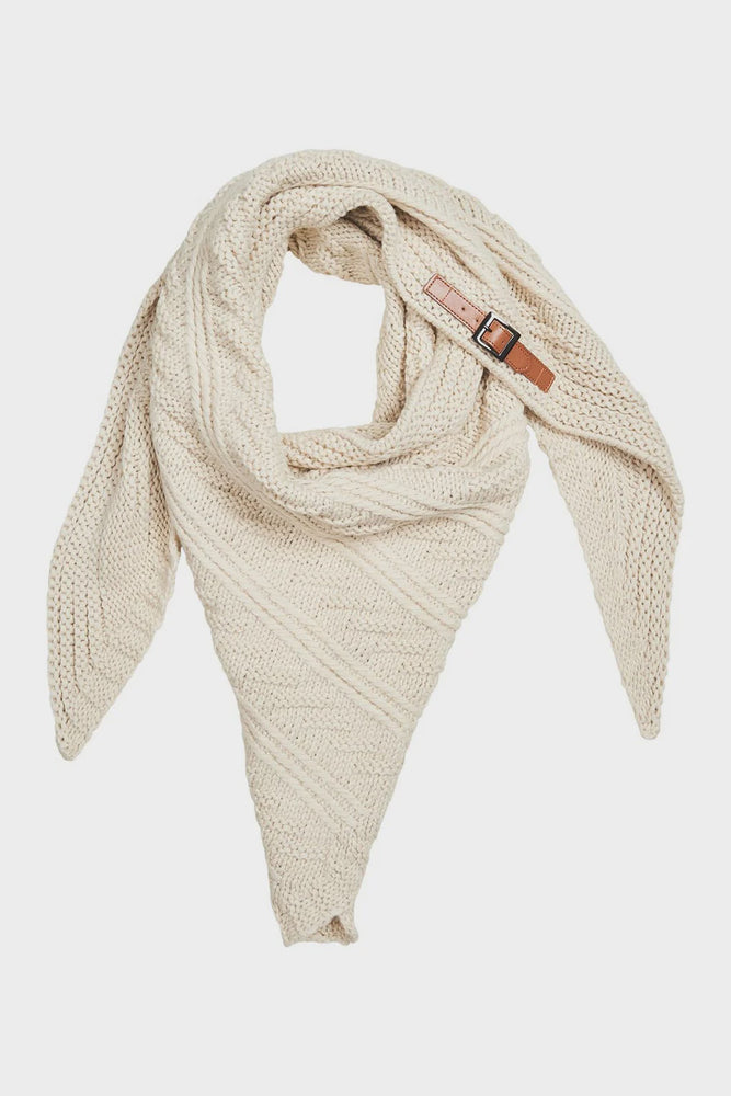 Sepia Cable Scarf- Oat