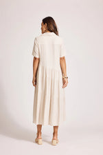 Alesia Tiered Shirt Dress - Tusk