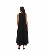 Black Gathered Maxi