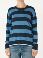 Block Stripe Crew - Denim