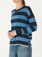 Block Stripe Crew - Denim