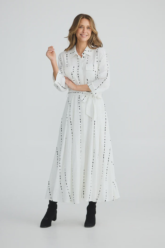 Rossellini 3/4 Sleeve Dress - Blurred Lines