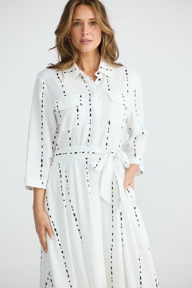 Rossellini 3/4 Sleeve Dress - Blurred Lines