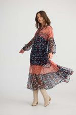 Carnation Dress - Navy Poppy