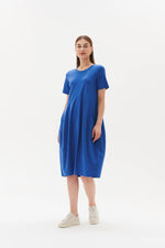 Diagonal Sleeve Diagonal Dress - Cornflower