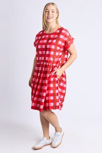 Edin Short Sleeve Dress - Poppy