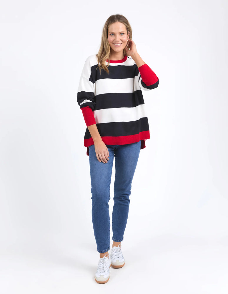 Elvie Stripe Knit - Navy