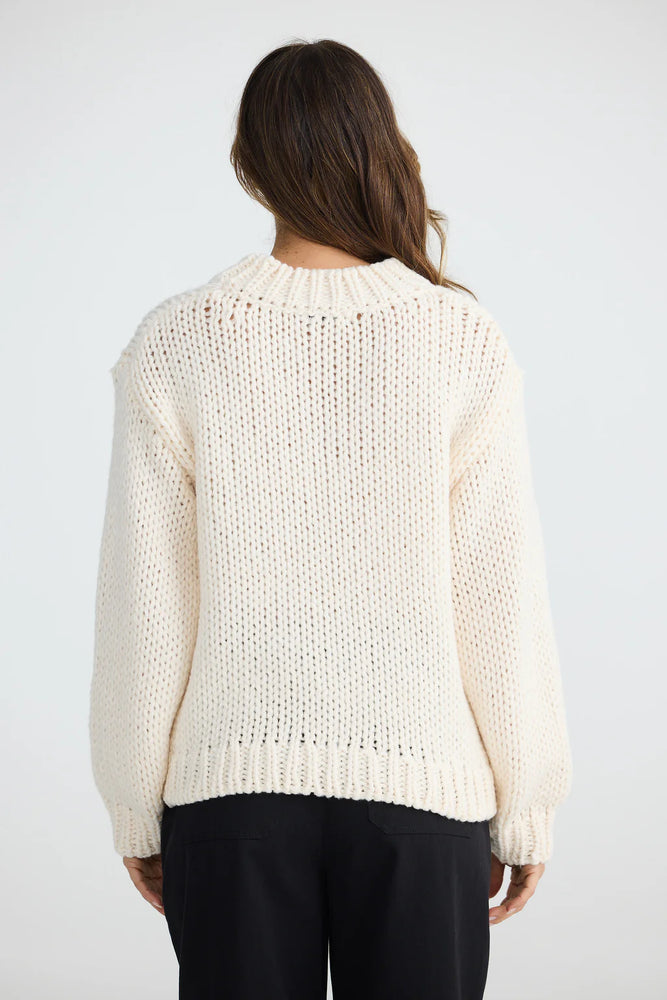 Heart On My Sleeve Knit - White/Black