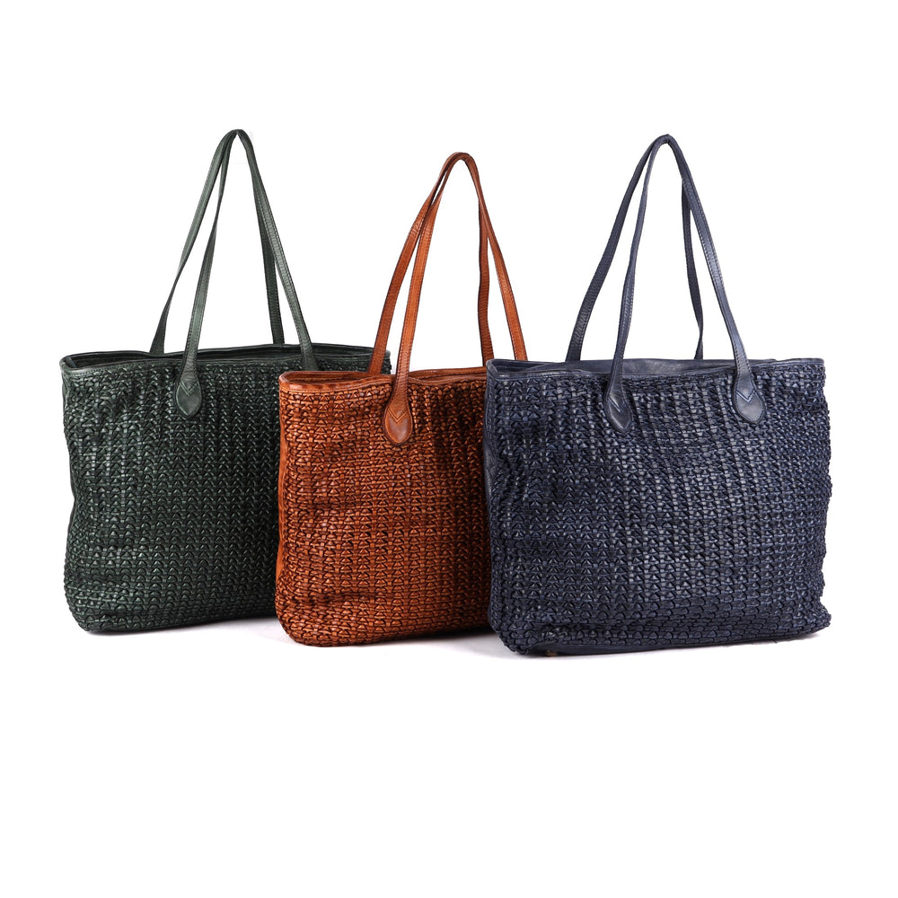 Kalgoorlie Woven Shopper - Navy