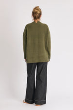 Pocket Front Jumper-Khaki