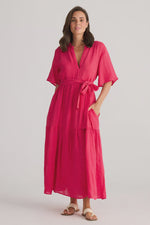 Lynwood Dress - Raspberry Gauze