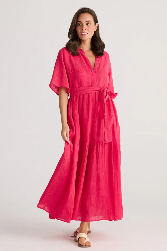 Lynwood Dress - Raspberry Gauze