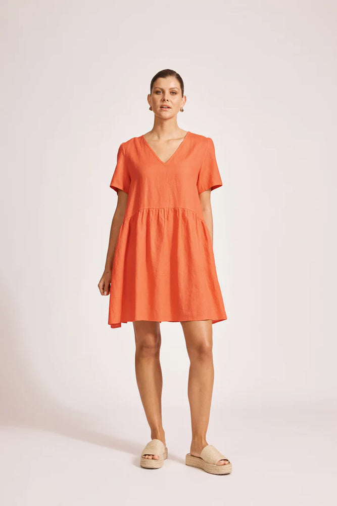 Miramar Midi Dress -Coral
