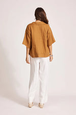 Miramar Collared Top - Caramel