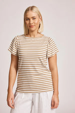 Margherita Stripe Tshirt - Camel