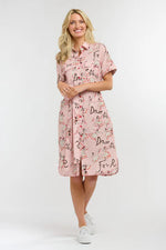 Marlo Pocket Shirtdress - Ballet Pink