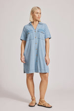 Melenia Denim Shirt Dress - Denim