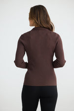 Mimi Long Sleeve Top - Chocolate