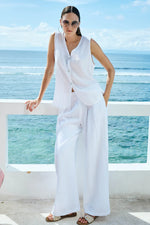 Miramar Palazzo Pant - White