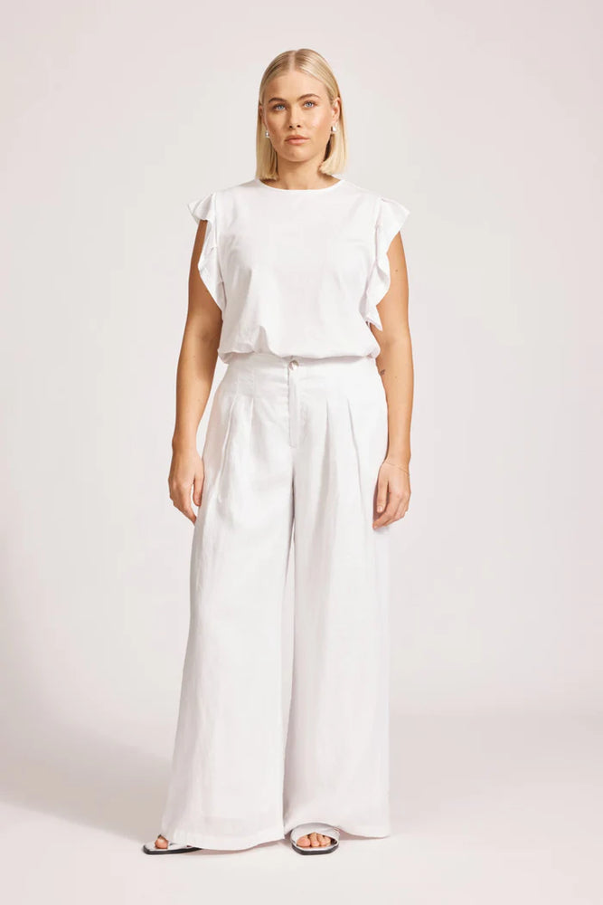 Miramar Palazzo Pant - White