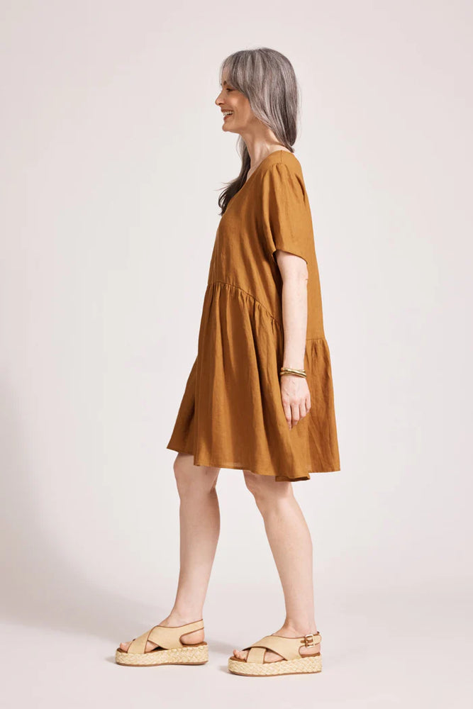 Miramar Midi Dress - Caramel
