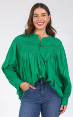 Montana Blouse -Pine Green