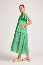 Orsula Tiered Maxi  Dress - Jade
