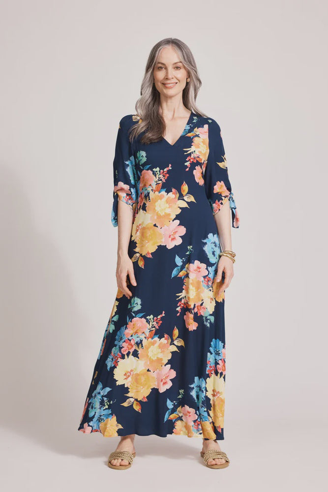 Parisio Tie Maxi - Indigo Bloom