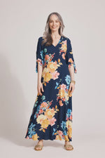 Parisio Tie Maxi - Indigo Bloom