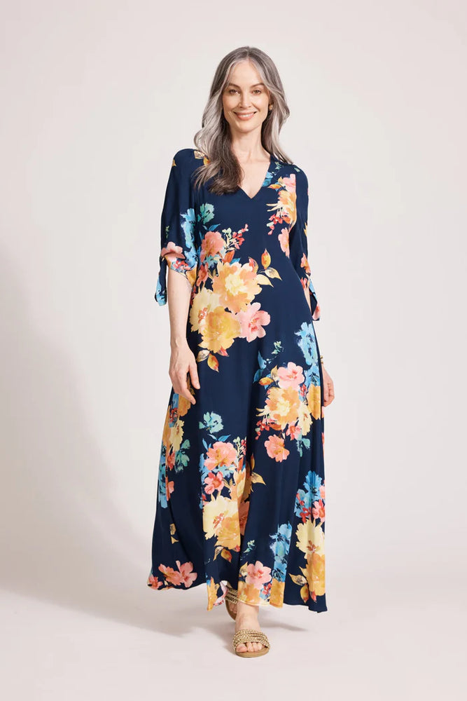 Parisio Tie Maxi - Indigo Bloom