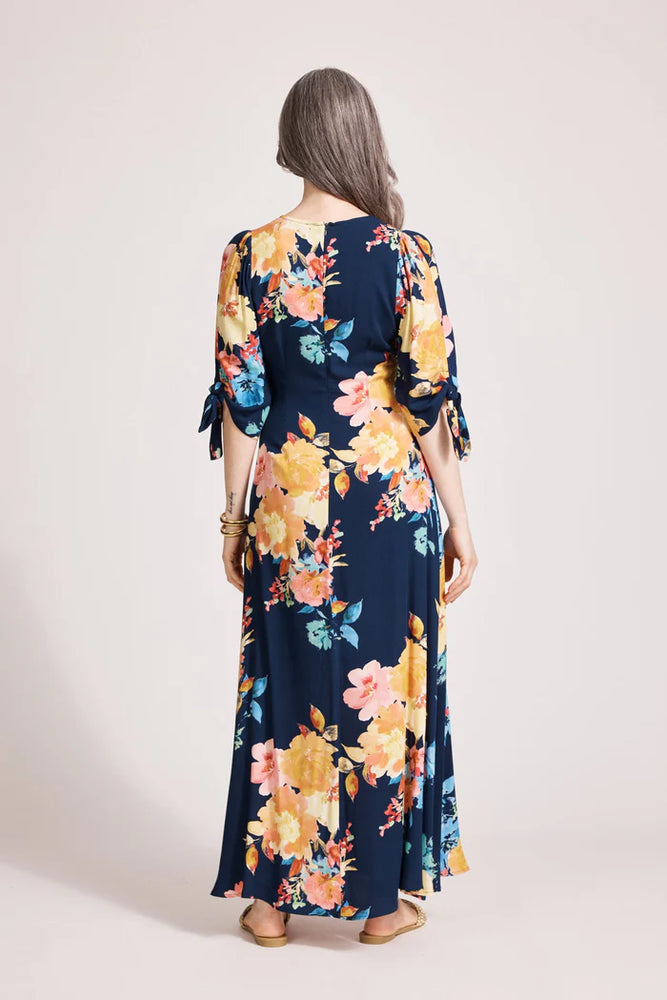 Parisio Tie Maxi - Indigo Bloom