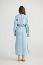 Pedro Maxi Dress - Light Wash Denim