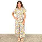 Peyton Dress - Water colour Bloom.