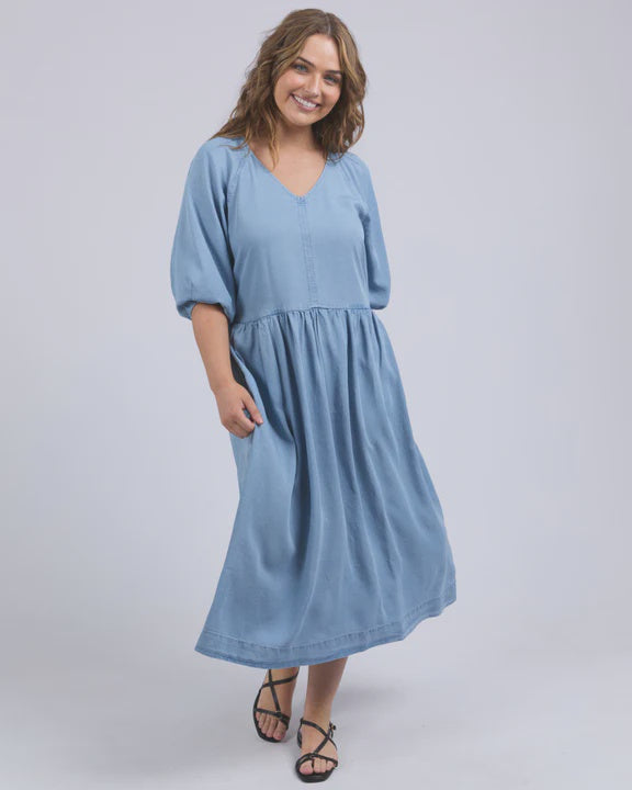 Sawyer Chambray Dress - Blue