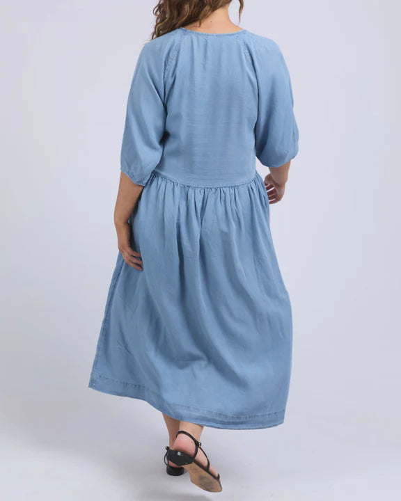 Sawyer Chambray Dress - Blue