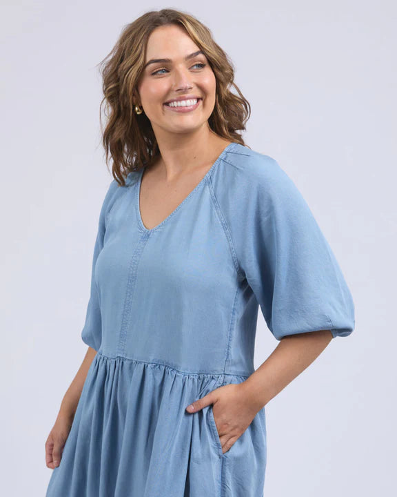 Sawyer Chambray Dress - Blue