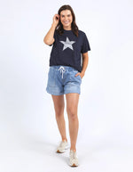 Sparkle Star Tee -Navy