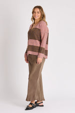 V Neck Side Split Jumper