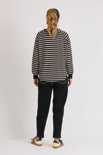 Drop Back Long Sleeve Tee - Ink Stripe