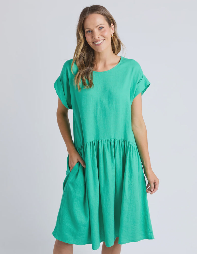 Sunset Hour Solid Dress - Gumdrop Green