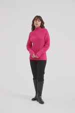 Fitted Rib Knit -Hot Pink