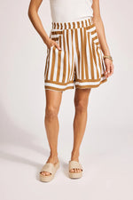 Treville Stripe Short - Caramel