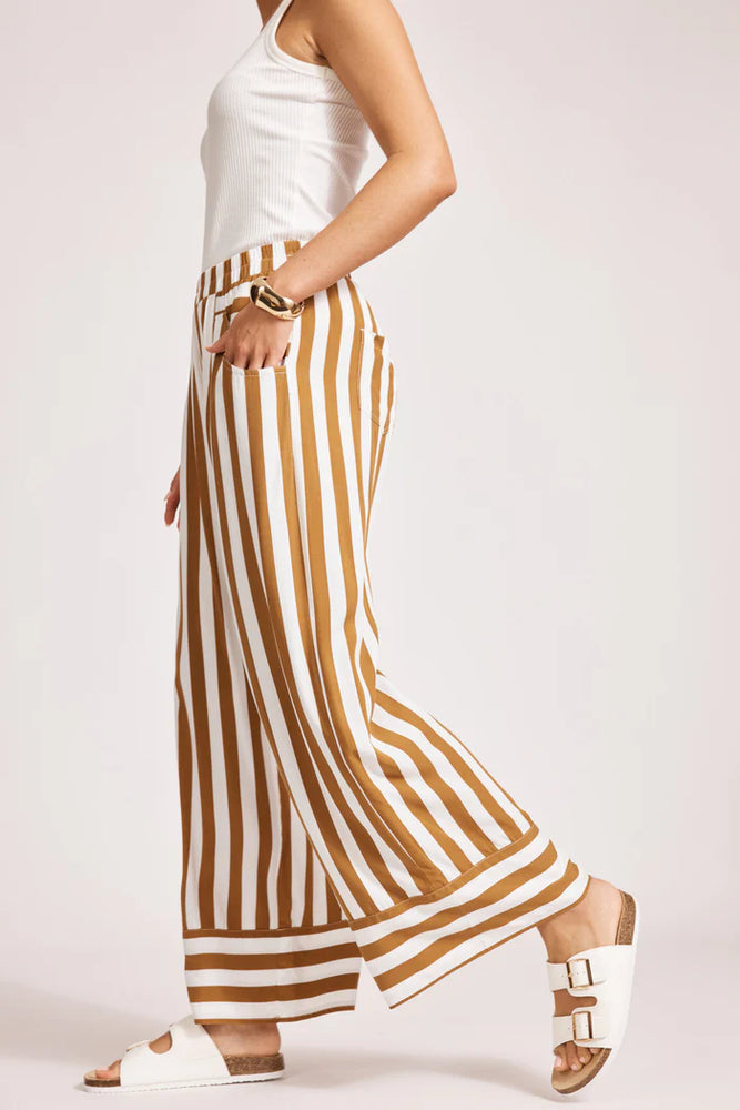 Treville Stripe _Pant -Caramel