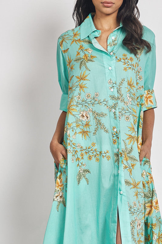 Trickle Opera Dress - Aqua