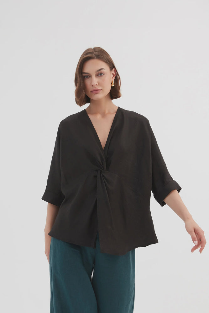 Twist Front Top - Black