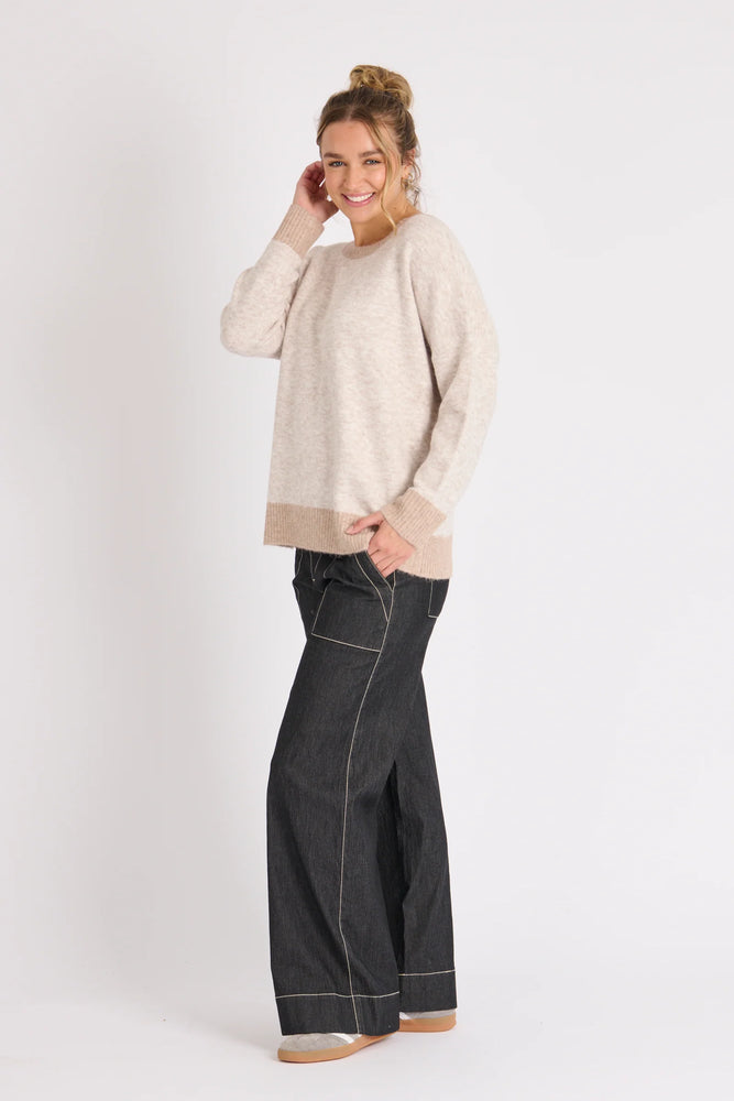 Drop Shoulder Jumper - Beige