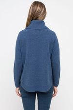 Cable Detail Pullover - Denim