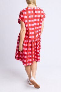 Edin Short Sleeve Dress - Poppy