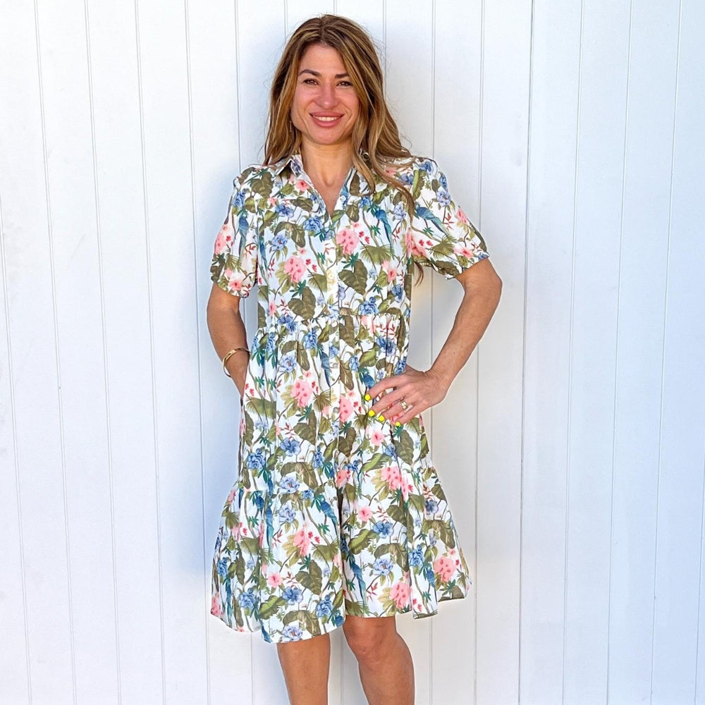 Ellie Shirt Dress - Tropical